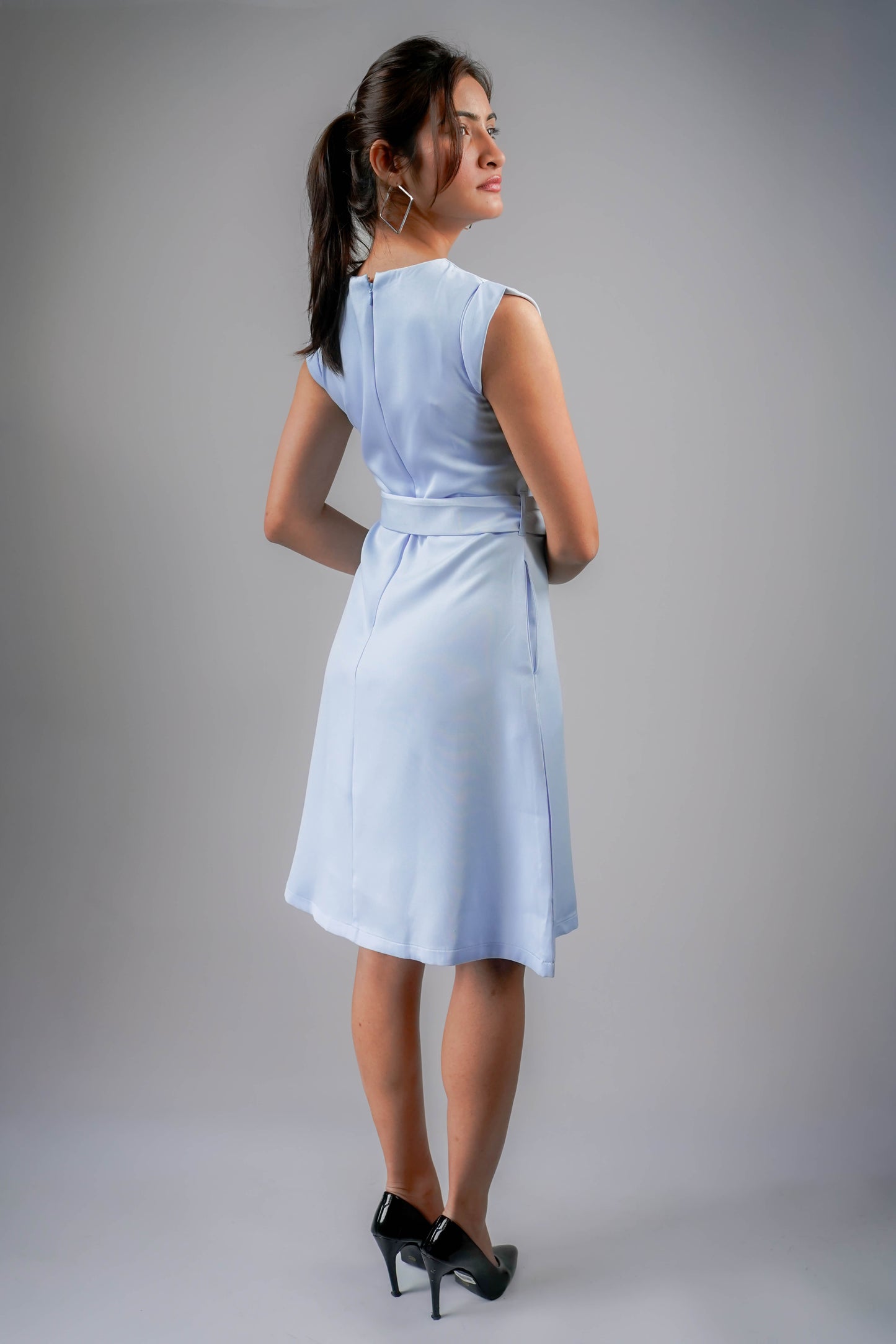 Sky Blue Flared dress